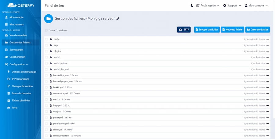 Gestion des fichiers